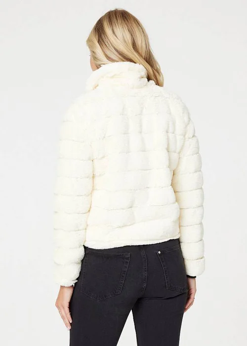 Izabel London White Faux Fur Cropped Jacket - 8 Image 3