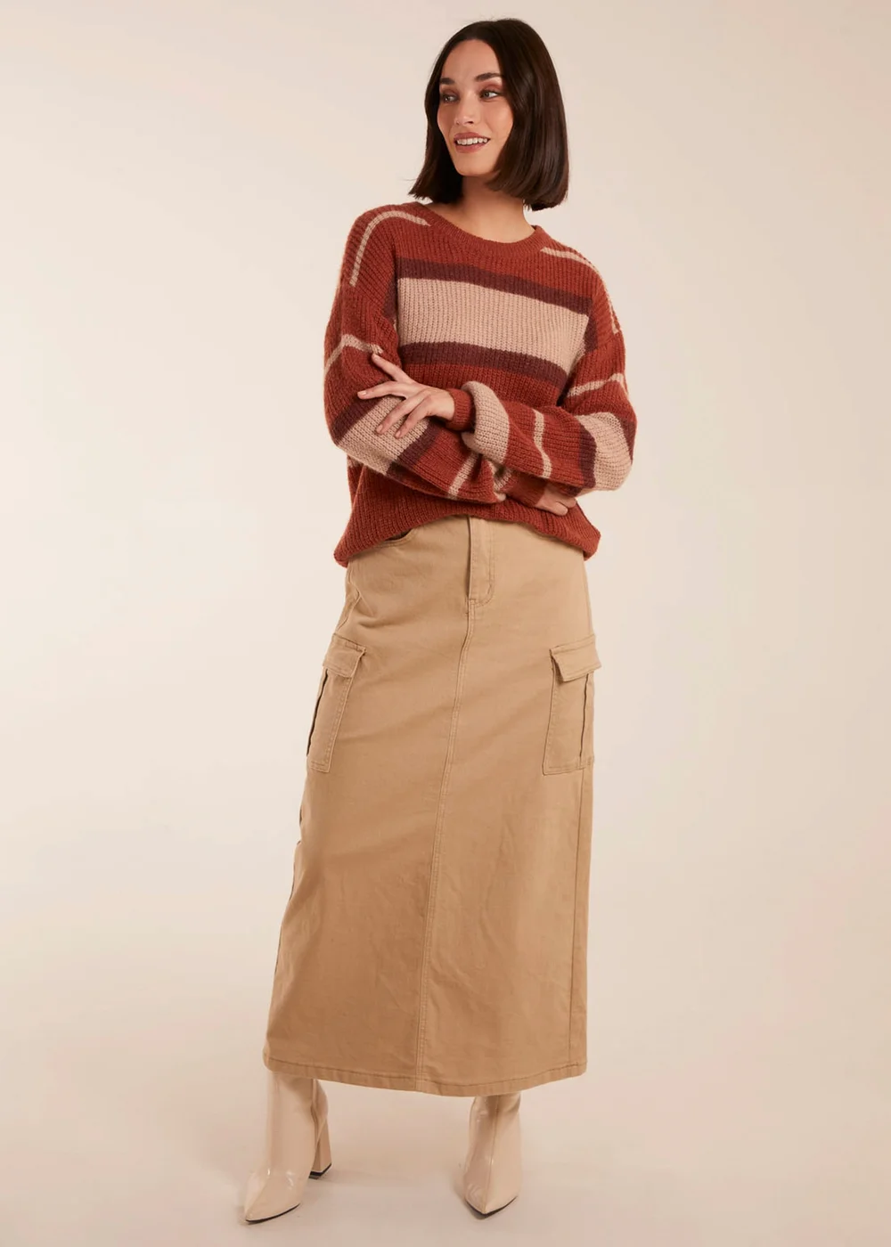 Blue Vanilla Striped Print Jumper - S/M Image 3