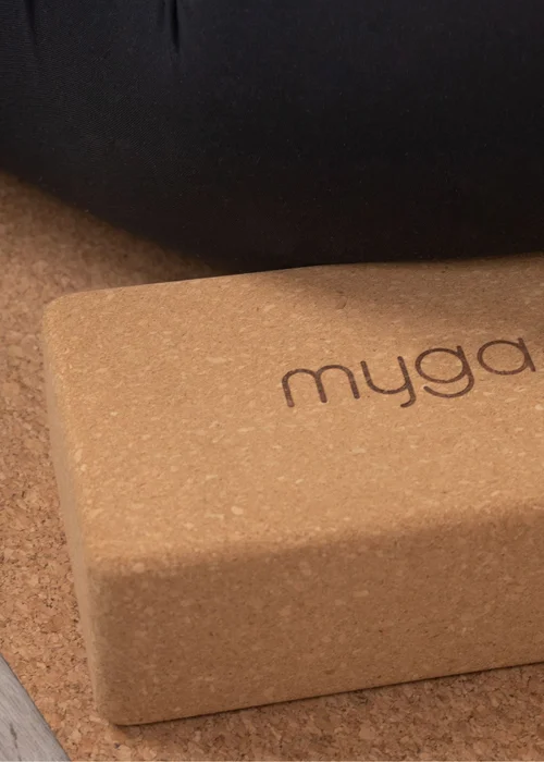 Myga Cork Eco Yoga Brick Block - One Size Image 2