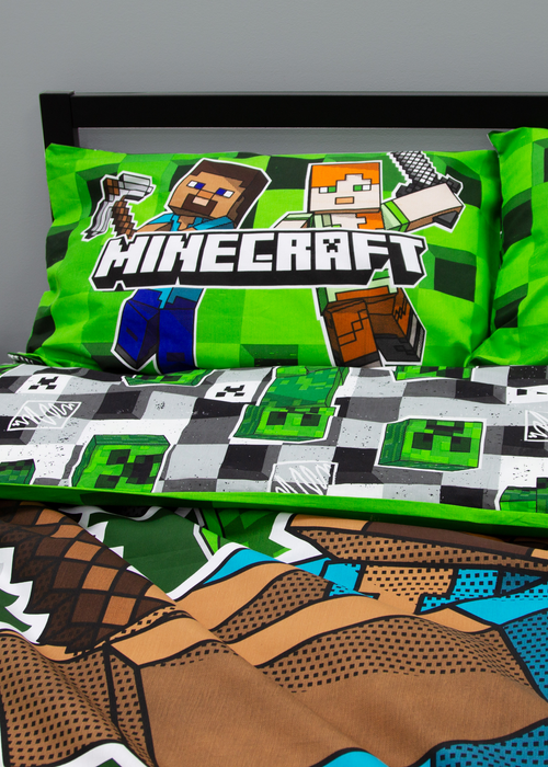 Minecraft Block Check Double Panel Duvet - Double Image 2