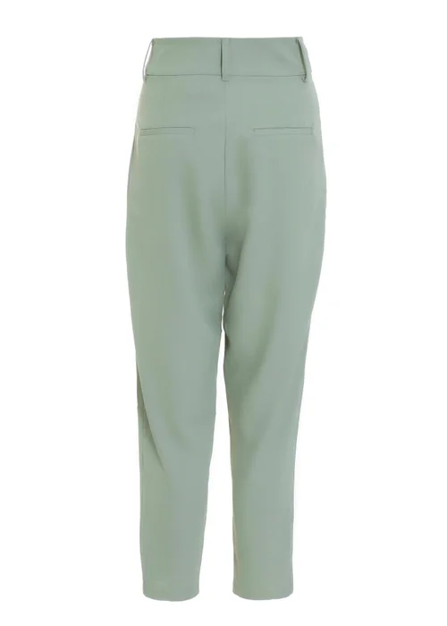 Quiz Green High Waisted Tapered Trousers - 6 Image 5