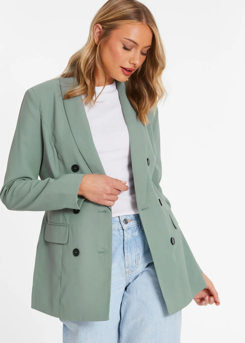 Quiz Green Tailored Blazer - 6 Image 1