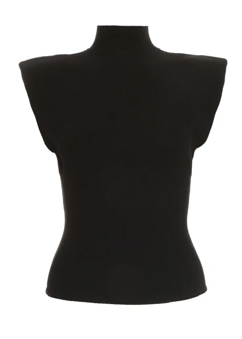 Quiz Black Seamless Knitted Vest - S Image 4