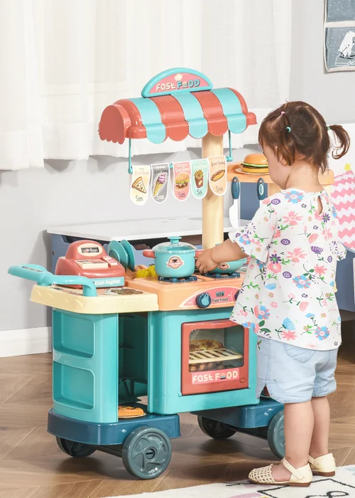 HOMCOM 50 Pcs Kids Kitchen Play Set - One Size Image 2