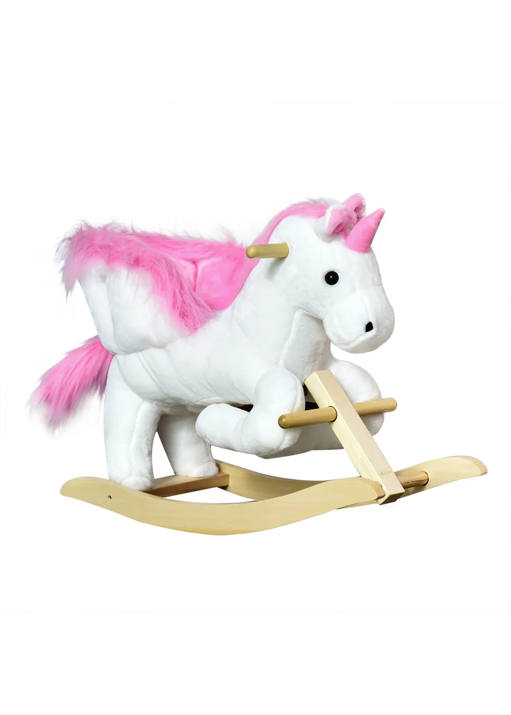 HOMCOM Kids Unicorn Rocking Horse Plush Toy - One Size Image 1