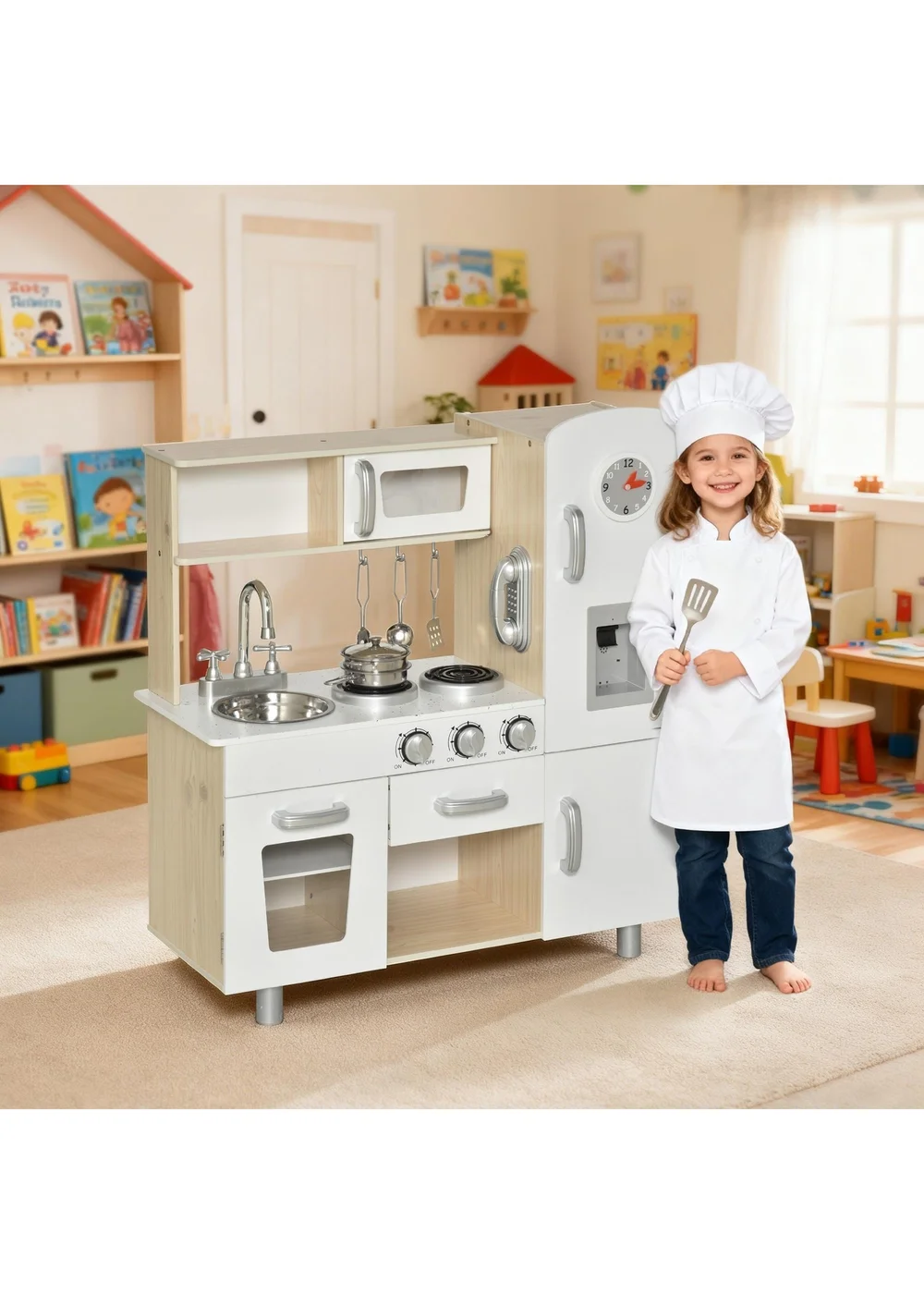 HOMCOM Kitchen with Accessories Play Set - One Size Image 1