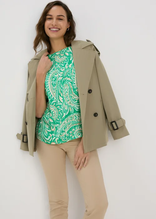 Et Vous Green & White Paisley T-Shirt - 8 Image 4