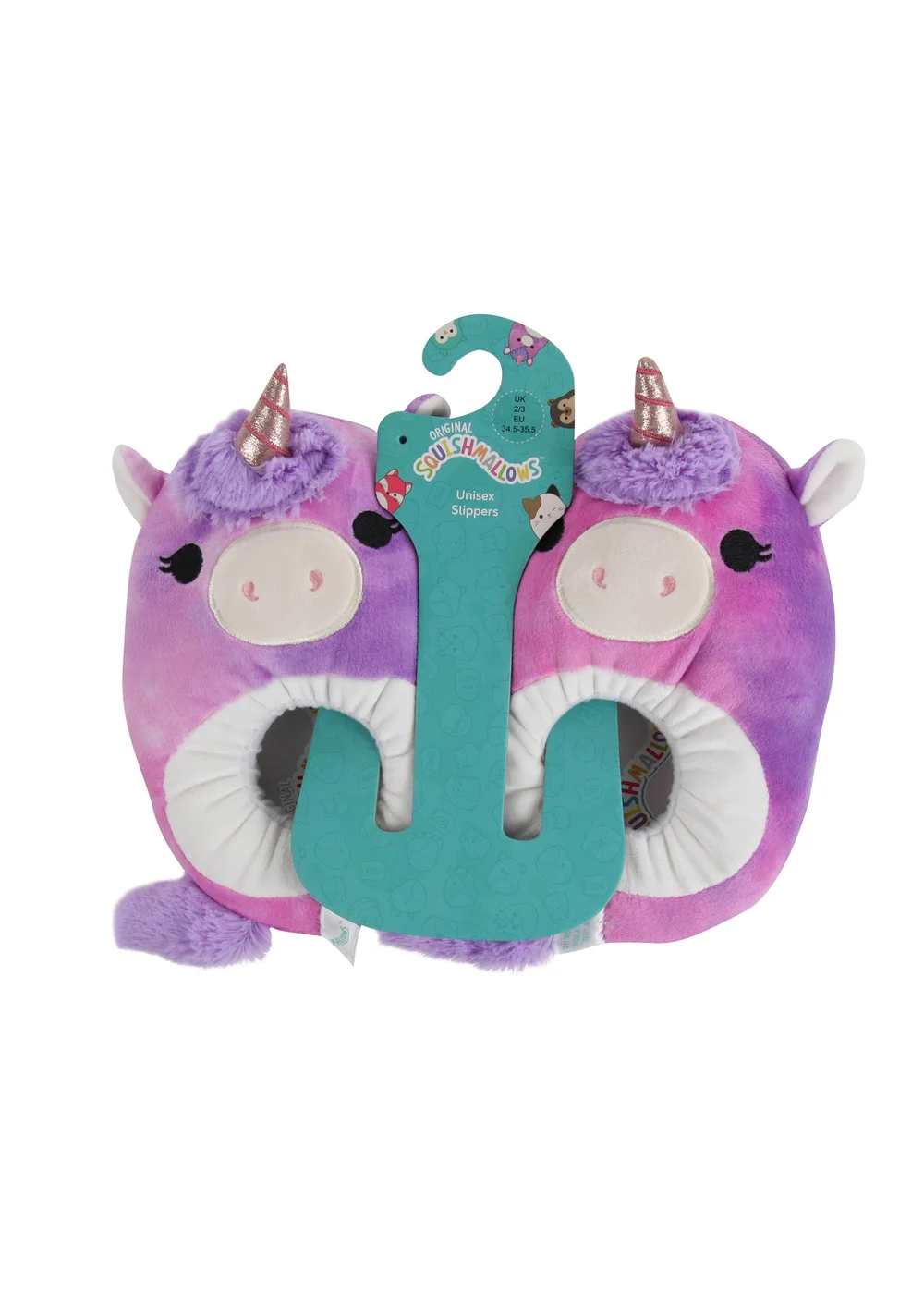 Kids Purple Squishmallows Lola Slippers (Younger 11-Older 7) - Size 4 - 5 Image 2