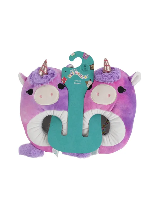 Kids Purple Squishmallows Lola Slippers (Younger 11-Older 7) - Size 4 - 5 Image 2