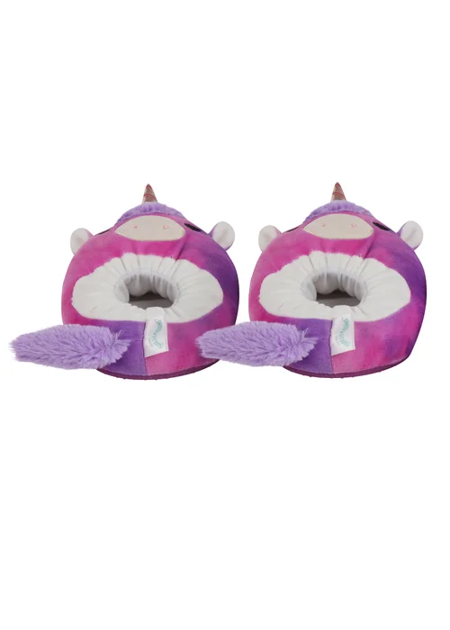 Kids Purple Squishmallows Lola Slippers (Younger 11-Older 7) - Size 4 - 5 Image 5