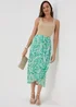 Et Vous Green & White Paisley Midi Skirt - Size 8 Image 4