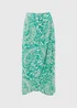 Et Vous Green & White Paisley Midi Skirt - Size 8 Image 5