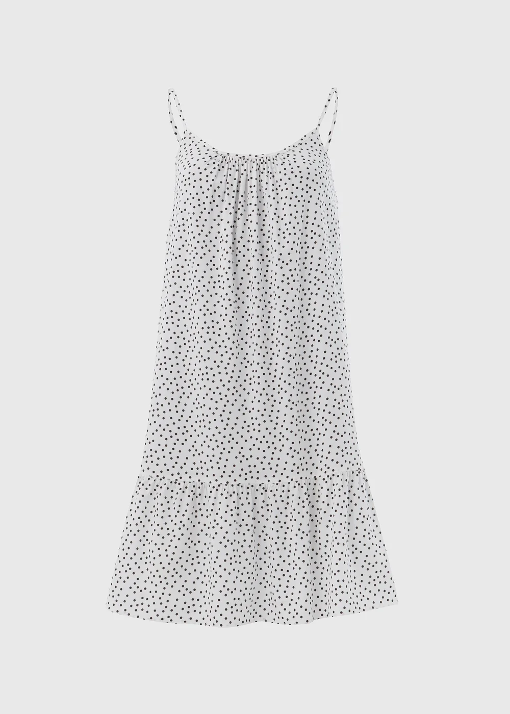 White Black Mono Spot Viscose Mini Cami Dress - 8 Image 5