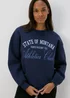 Navy Embroidered Graphic Sweatshirt - Small Image 4