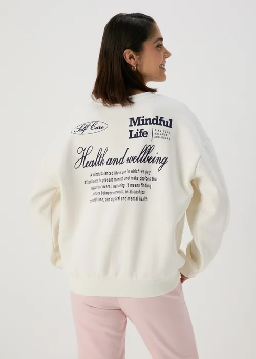 Cream Vintage Graphic Sweatshirt - S Image 2