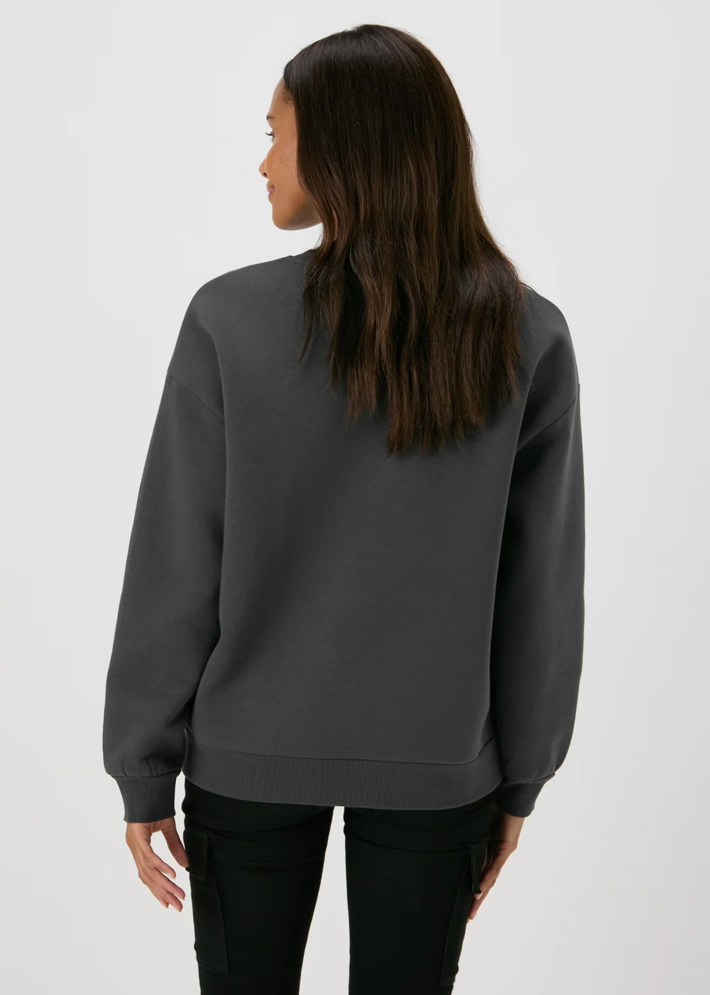 Charcoal Sequin Graphic Sweatshirt - S Image 2