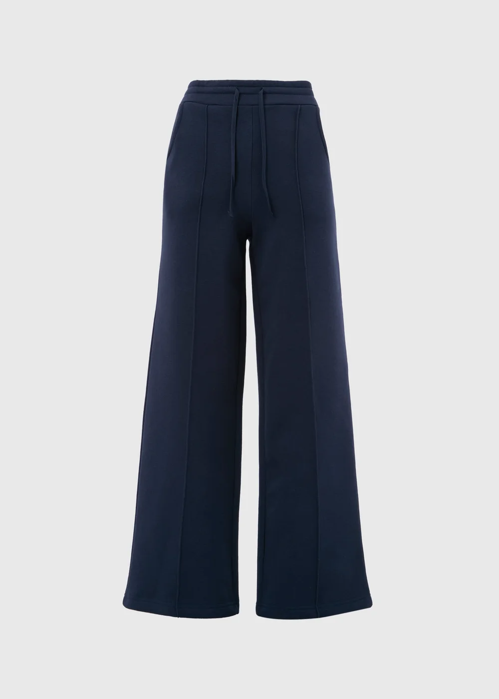 Navy Wide Leg Trousers - S Image 5