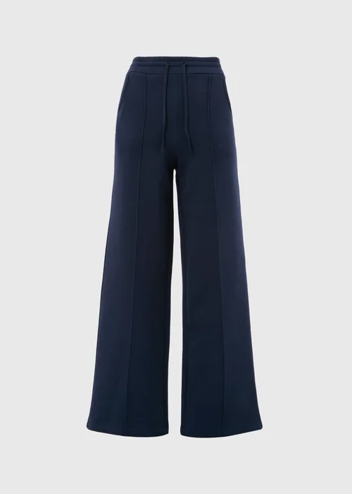 Navy Wide Leg Trousers - S Image 5