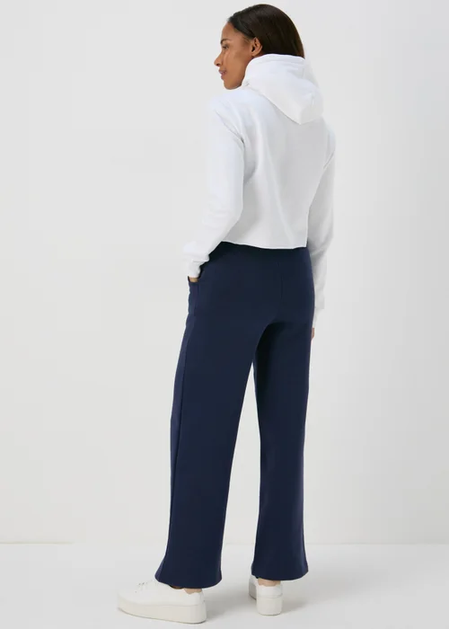 Navy Wide Leg Trousers - S Image 2