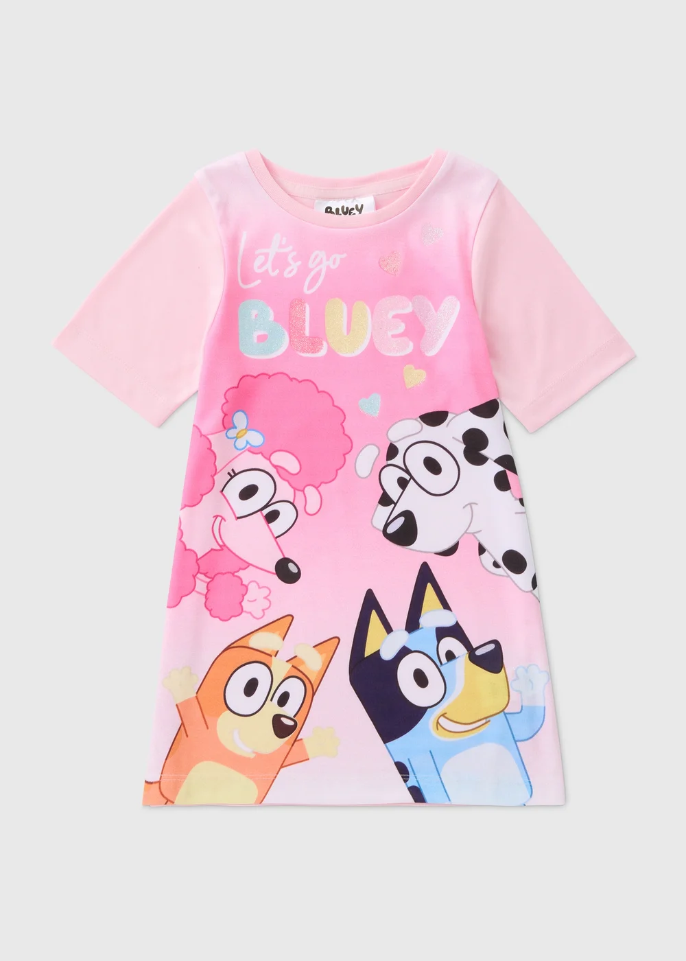 Bluey Girls Pink Nightie (18mths-6yrs) - Age 18 - 23 Months Image 1
