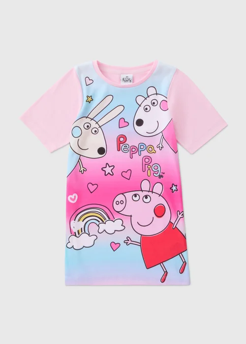 Peppa Pig Kids Pink Nightie (9mths-5yrs) - Age 9 - 12 Months Image 1