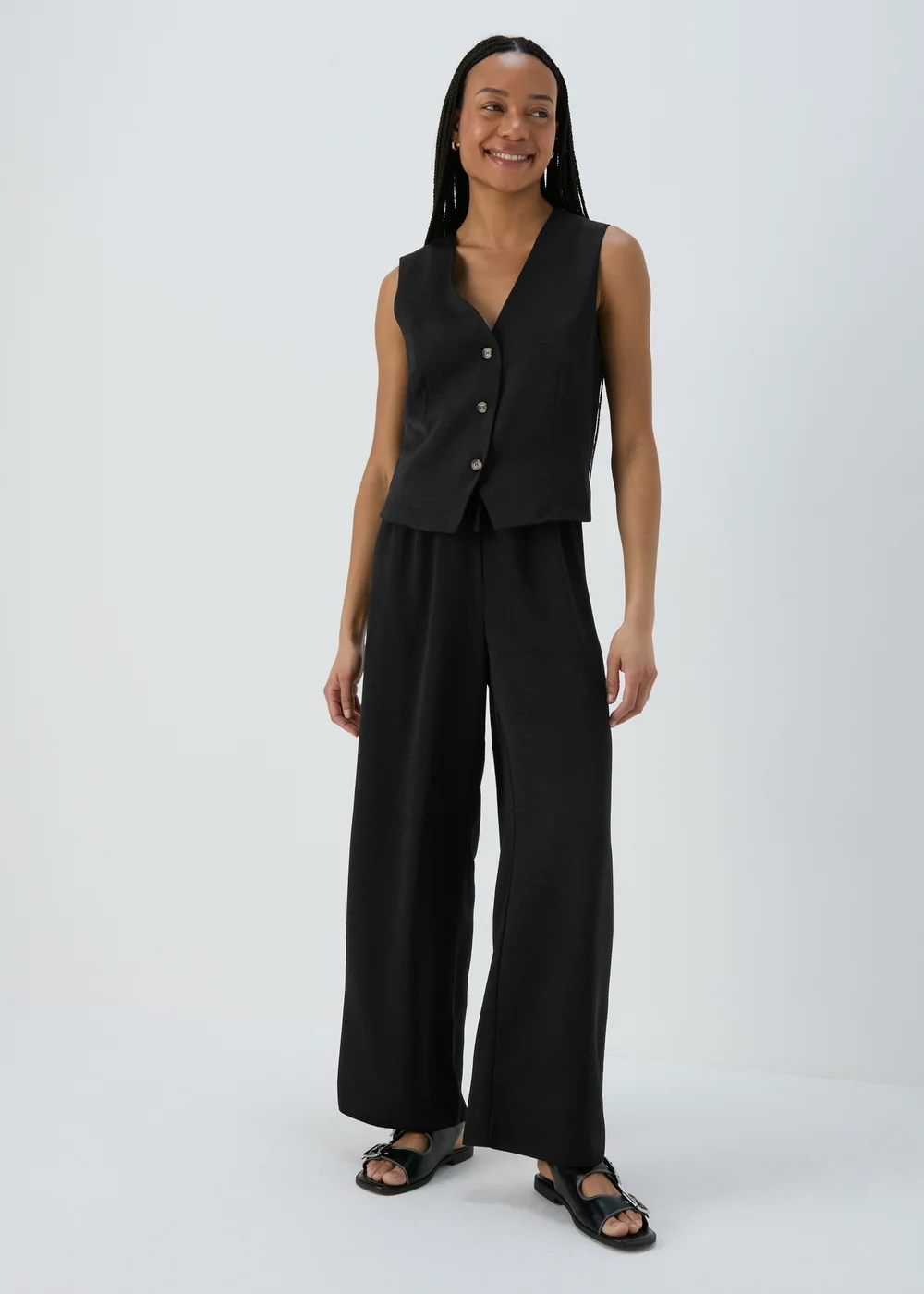 Et Vous Black Wide Leg Trousers - 8 Image 1