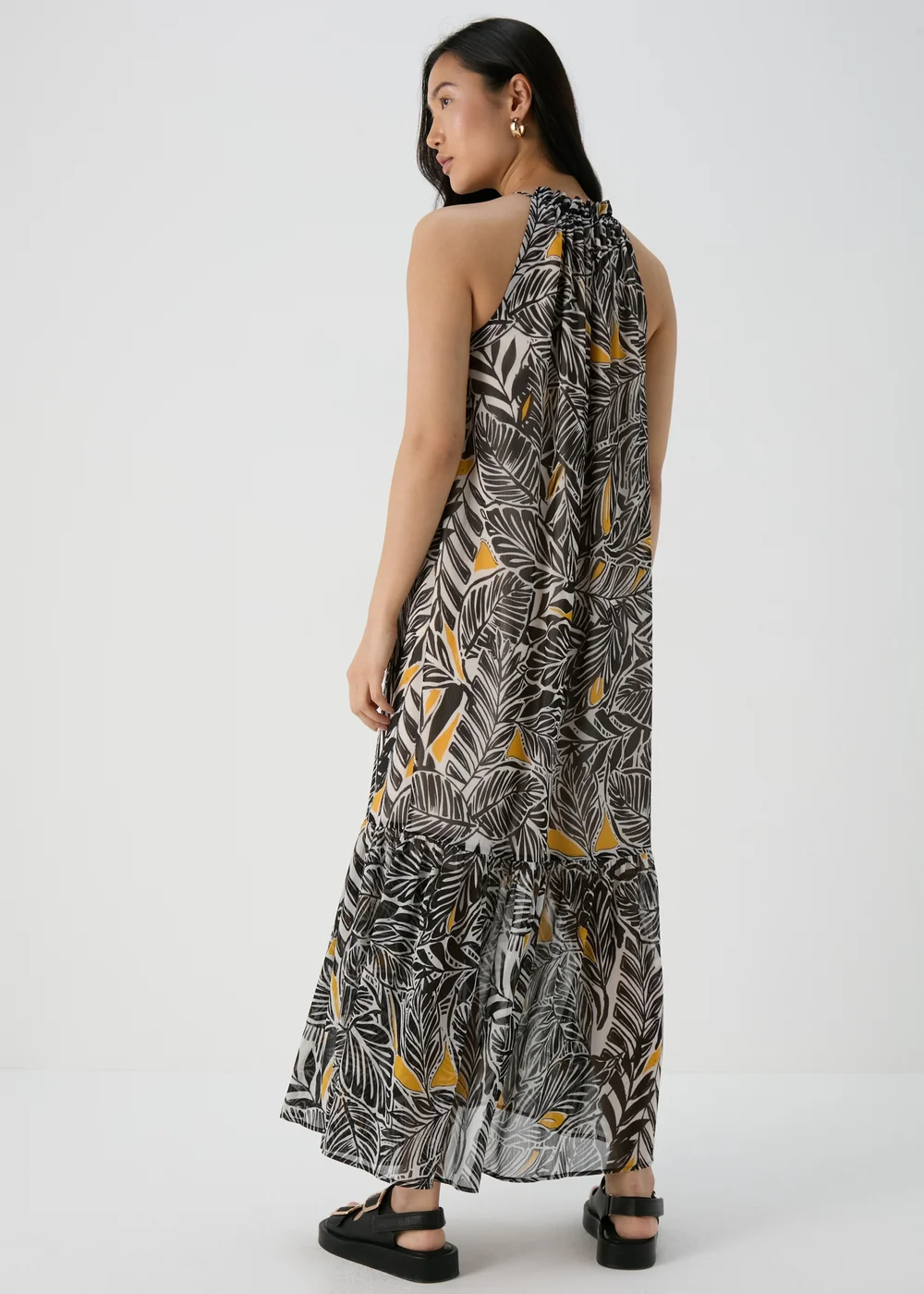 Et Vous Black Palm Printed Maxi Dress - 8 Image 2