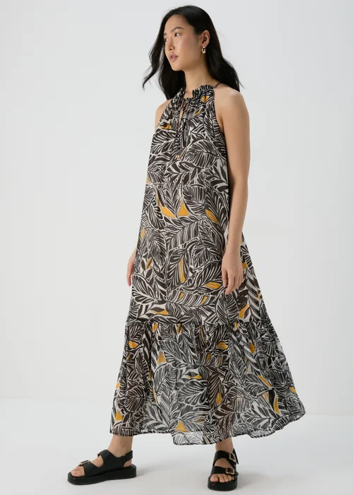 Et Vous Black Palm Printed Maxi Dress - 8 Image 1