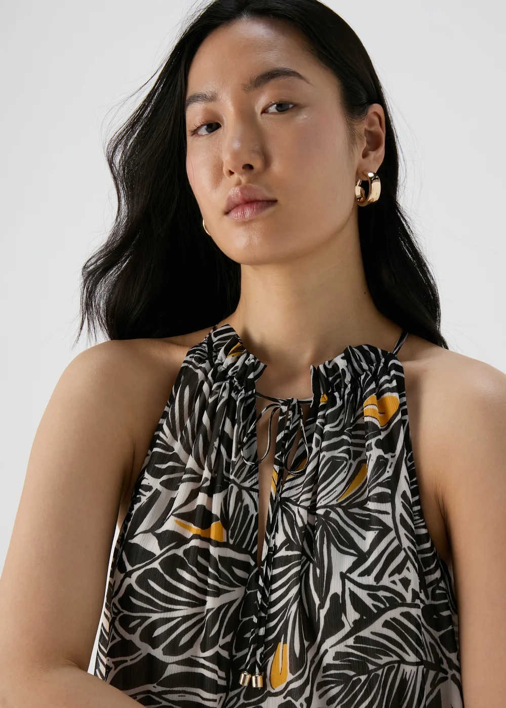 Et Vous Black Palm Printed Maxi Dress - 8 Image 3
