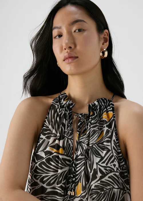 Et Vous Black Palm Printed Maxi Dress - 8 Image 3
