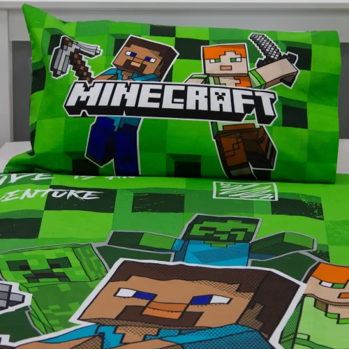 Minecraft Block Check Single Panel Duvet - Single Image 4