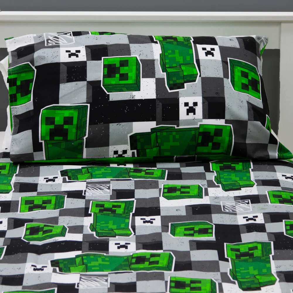 Minecraft Block Check Single Panel Duvet - Single Image 5