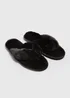 Black Fur Slippers - Small Image 1