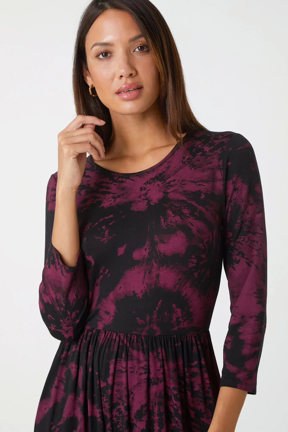 Roman Port Tie Dye Pocket Stretch Midi Dress - 10 Image 4