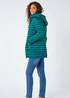 Roman Aquamarine Longline Hooded Padded Coat - 16 Image 3