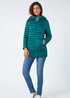 Roman Aquamarine Longline Hooded Padded Coat - 16 Image 2