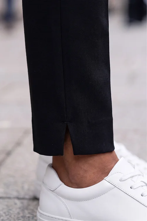 Roman Black Full Length Elastic Waist Stretch Trousers - 10 Image 4
