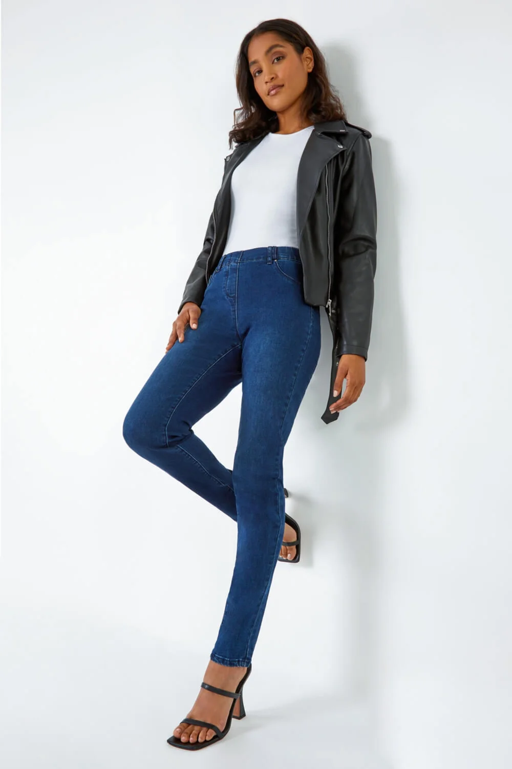Roman Blue 31'' Denim Stretch Jegging - 6 Image 4