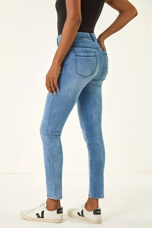 Roman Bright Blue 31'' Denim Stretch Jegging - 8 Image 3