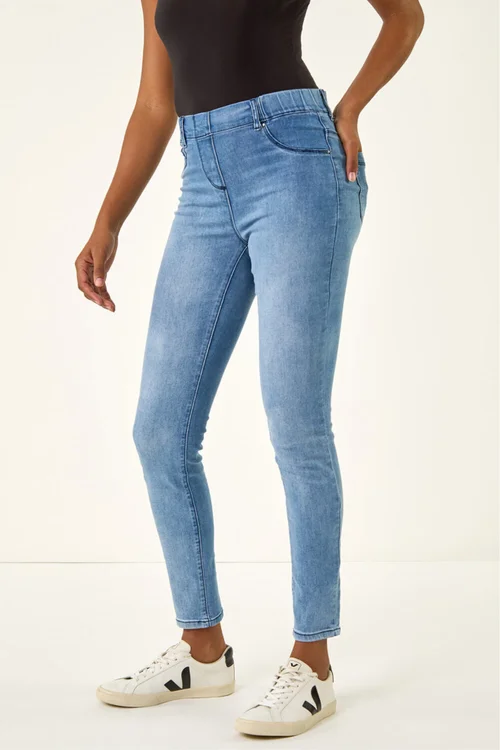 Roman Bright Blue 31'' Denim Stretch Jegging - 8 Image 4