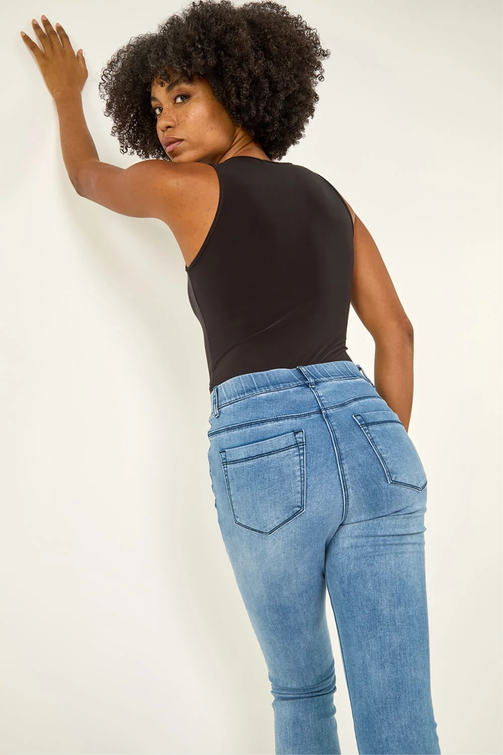 Roman Bright Blue 31'' Denim Stretch Jegging - 8 Image 1