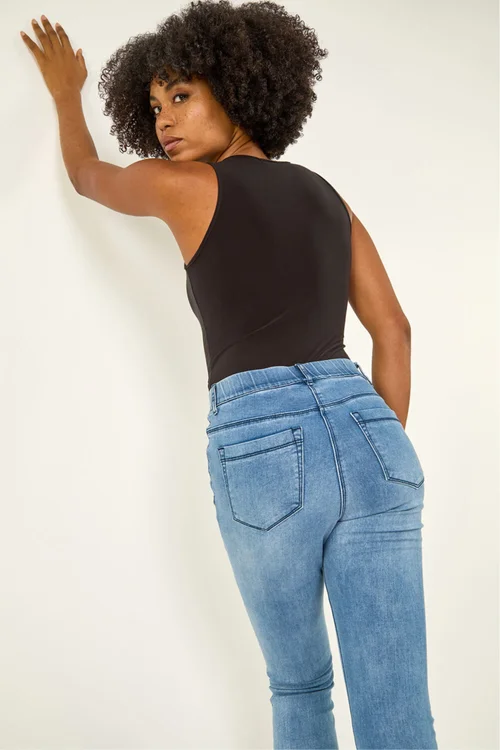 Roman Bright Blue 31'' Denim Stretch Jegging - 8 Image 1