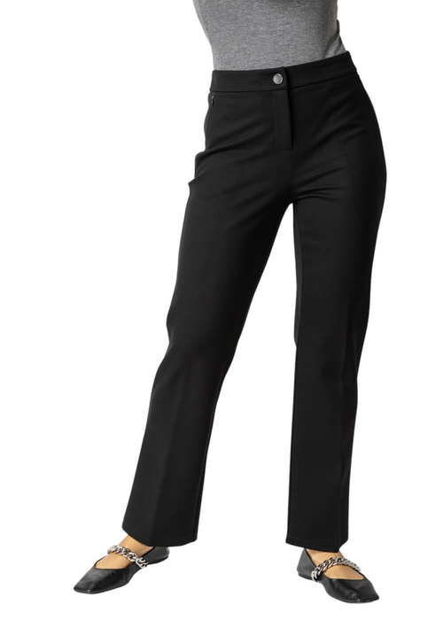 Roman Black Straight Leg Ponte Trousers - 10 Image 1