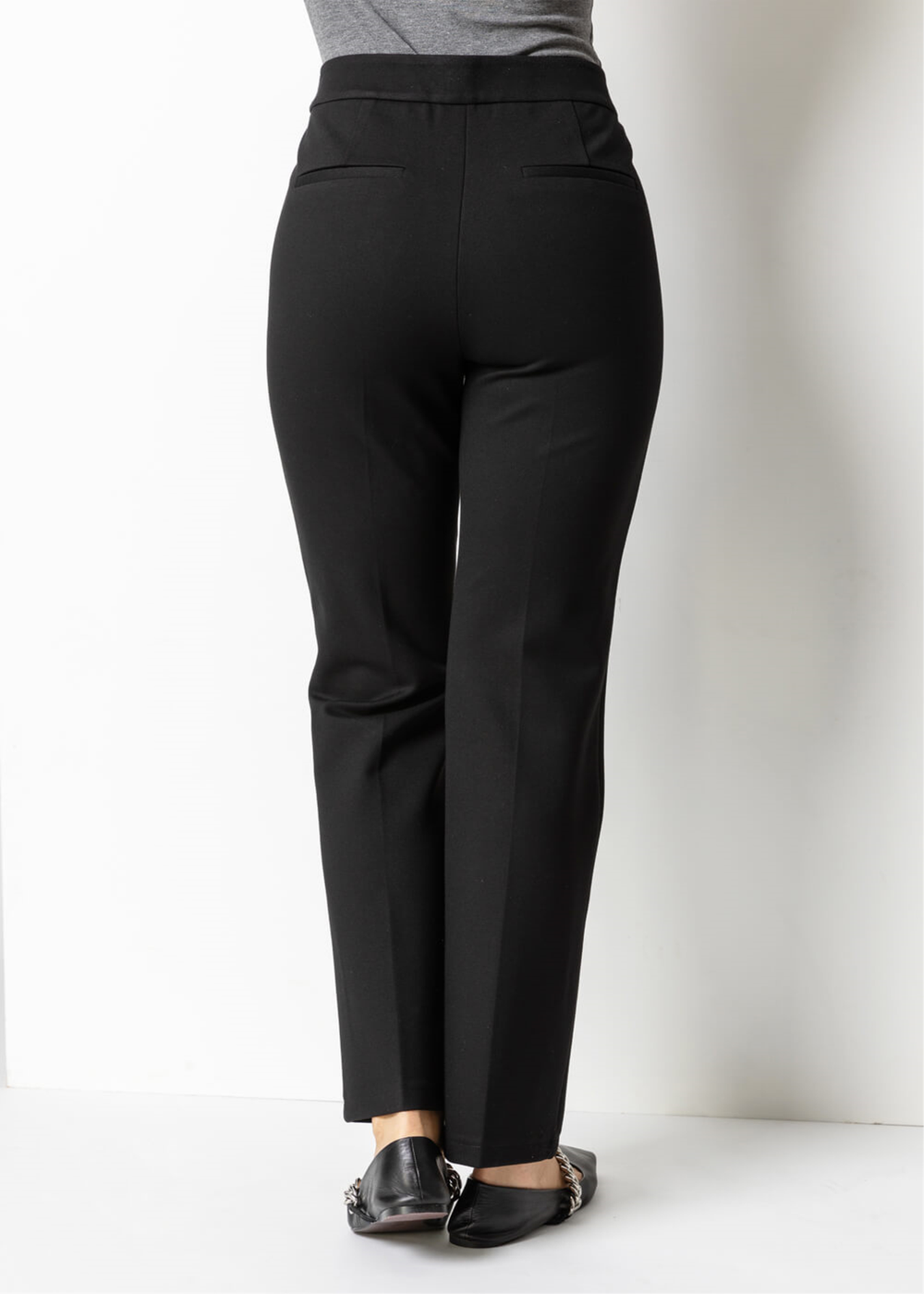 Roman Black Straight Leg Ponte Trousers - 10 Image 3