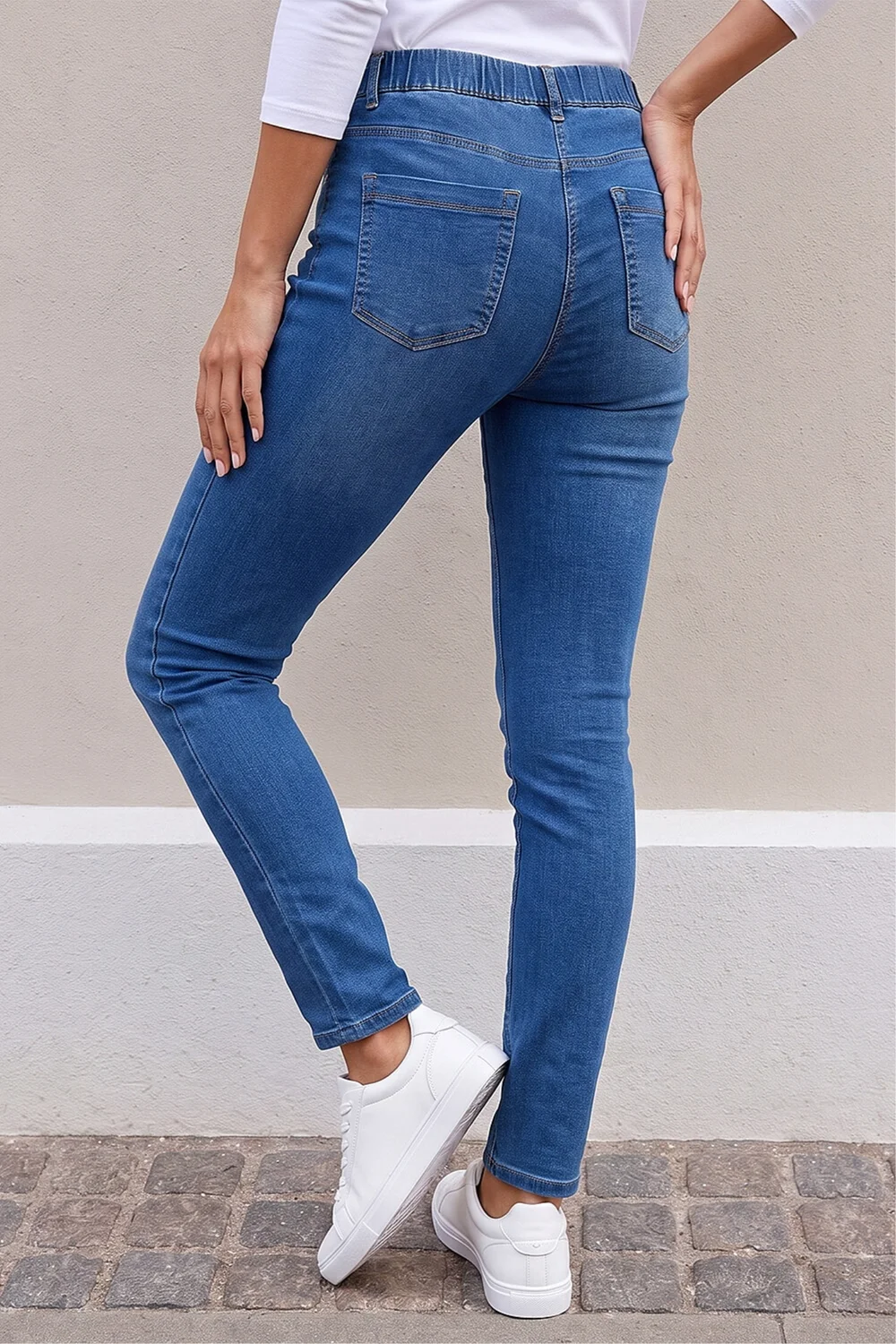 Roman Denim Elastic Waist 31" Denim Stretch Jegging - 16 Image 3