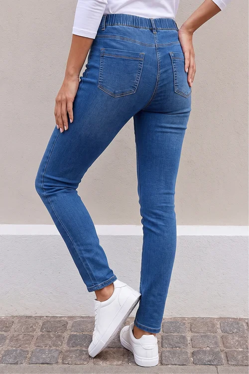 Roman Denim Elastic Waist 31" Denim Stretch Jegging - 16 Image 3