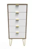 Ready Assembled Lisbon 5 Drawer Tallboy - One Size Image 1