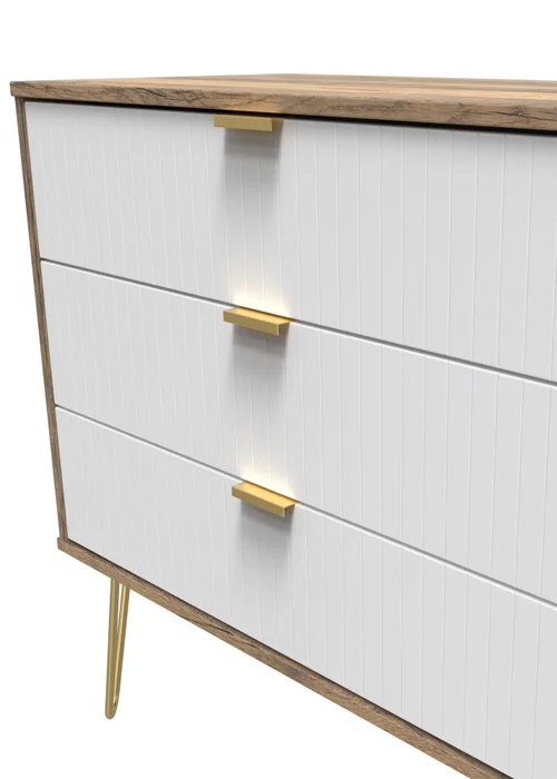 Ready Assembled Lisbon 3 Drawer Chest - One Size Image 3