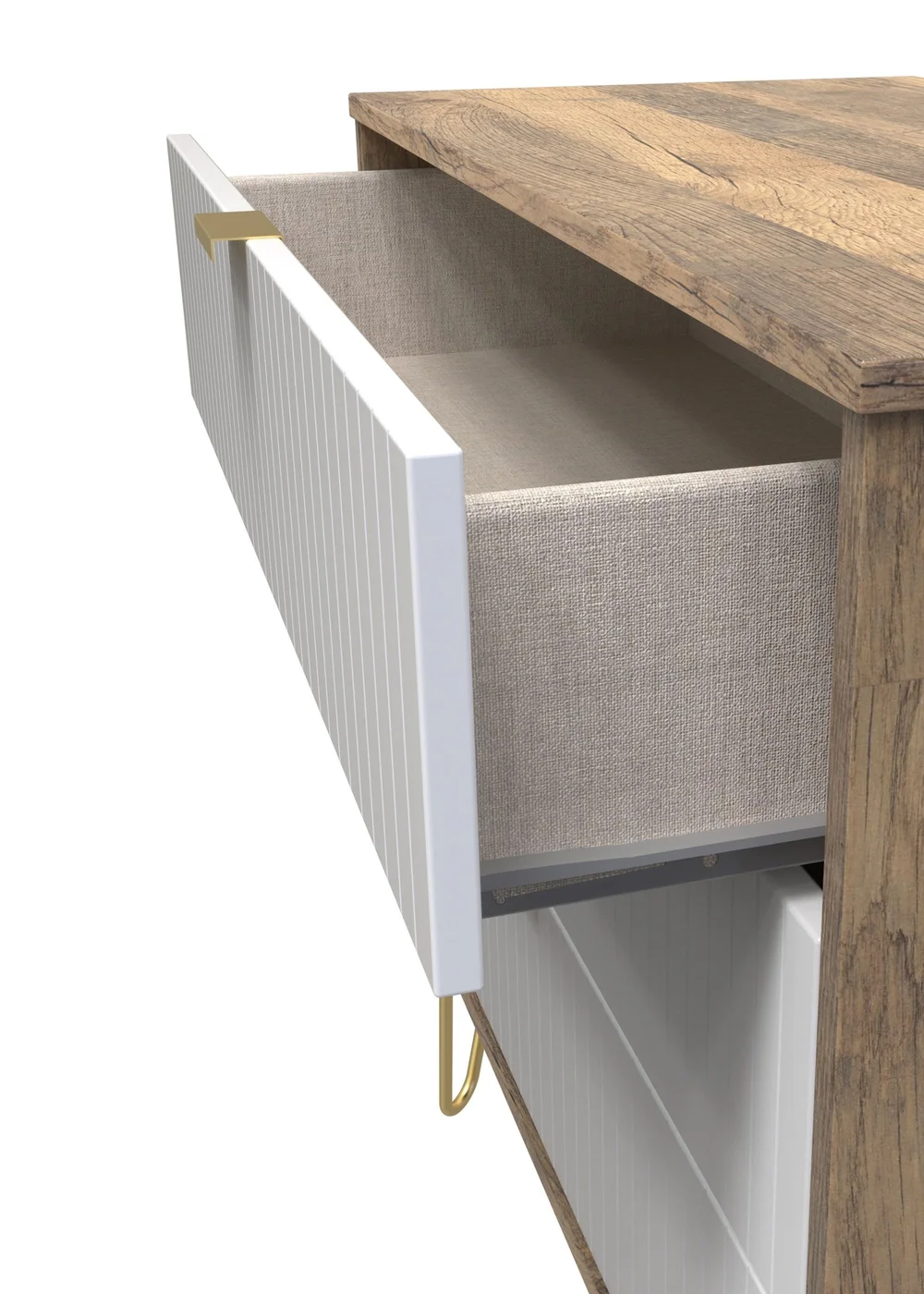 Ready Assembled Lisbon 3 Drawer Chest - One Size Image 4