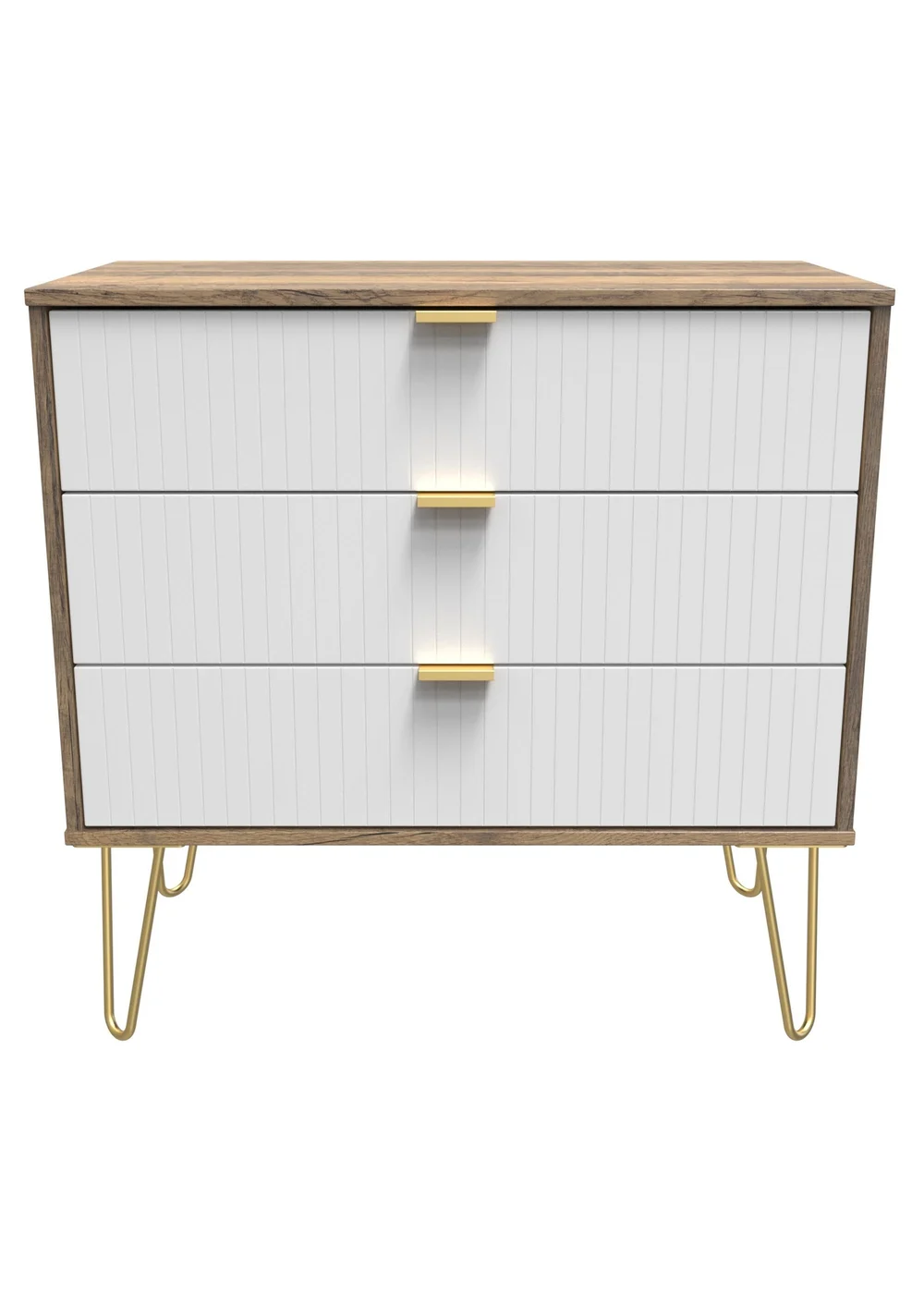 Ready Assembled Lisbon 3 Drawer Chest - One Size Image 1